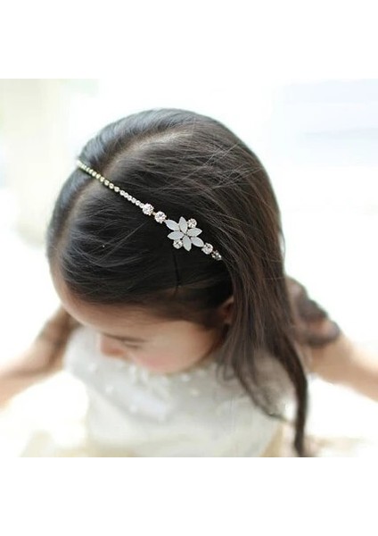 Çiçek Pretty Bebek Kız Beyaz Kar Tanesi Boncuklu Saç Bandı Kafa Bandı Moda Diamante Accassorize Saç Takı Parti Çiçek Kızları (Yurt Dışından) indirimleri