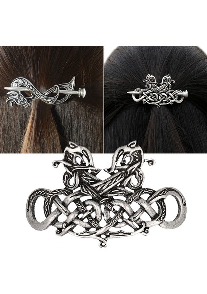 Resim Olarak Viking Saç Tokaları Takı Celtics Knots Taç Vintage Metal Çubuk Slayt Saç Klipleri Iskandinav Mitolojisi Kadın Saç Süsleri (Yurt Dışından) modelleri