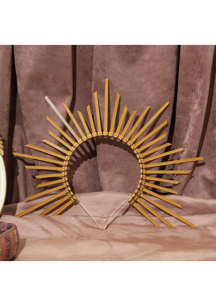 No.2 Boyutu Altın Rengi Taç Saç Bandı Cosplay Tanrıça Headdress Halo Taç Parti Cadılar Bayramı Kostüm Yıldız Kafa Bandı Mary Halo Tanrıça Şapkalar (Yurt Dışından) indirimleri