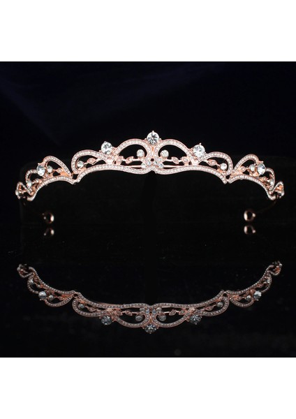 Y Gül Altın Gelin Tiara Taç Prenses Gelin Kristal Diadem Kadınlar Için Balo Saç Süsler Düğün Gelin Kafası Takı Aksesuarları (Yurt Dışından) fırsatları