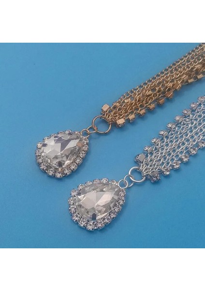 Altın Boho Gelin Alın Saç Zinciri Rhinestone Saç Bantları Takı Düğün Için Kristal Kafa Zinciri Hint Saç Mücevherat Aksesuarları (Yurt Dışından) modelleri