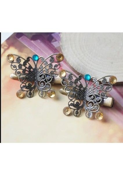 C98 Kadın Inci Saç Tokası Metal Retro Vintage Tokalar Timsah cl Moda Takı Aksesuarları Yaz Şapkalar Hairwear Hediye (Yurt Dışından)