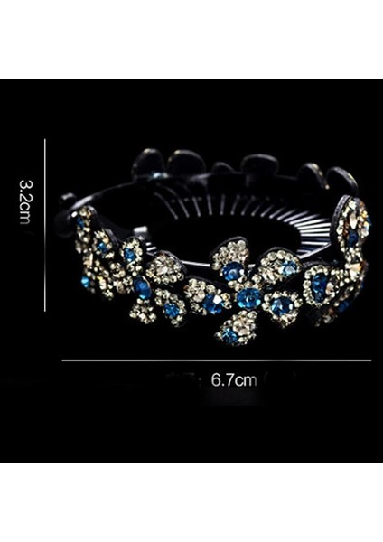 Rodyum Kaplama Kristal Taklidi Pençe At Kuyruğu Topuz Tutucu Saç Tarak Firkete Moda Kadınlar Kızlar Için Saç Parçaları Saç Tokası Headdress Takı (Yurt Dışından) indirimleri
