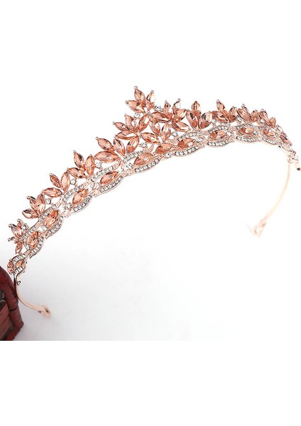 Yeşil Sıcak Satış Basit Yapraklar Gül Altın Kırmızı Mavi Kristal Tiaras Düğün Gelin Taçları De Noiva Kafa Bandı Festivali Saç Takı (Yurt Dışından) modelleri