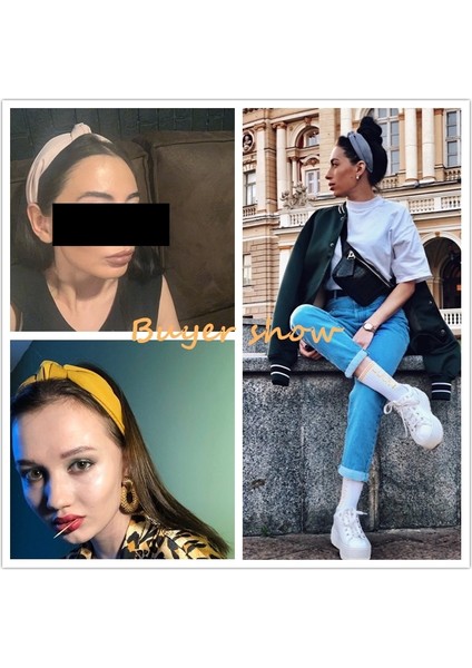 Yeşil Düz Renk Kumaş Kafa Çapraz Saç Bandı Kadınlar Için Geniş Plastik Saç Çember Lady Türban Çerçeve Saç Bantları Kız Saç Aksesuarları (Yurt Dışından) fırsatları