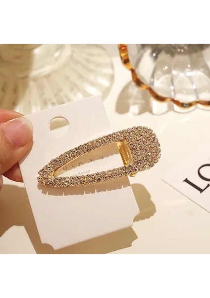 6cm Altın Damla Kore Tam Kristal Tokalar Moda Dikdörtgen Geometrik Inci Saç Tokalarım Kadınlar Için Kız Saç Aksesuarları Saç Klipleri Toka (Yurt Dışından)
