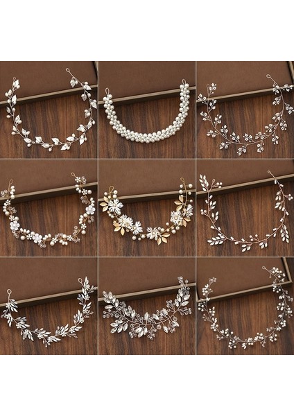 Açık Sarı Renk Gelin Saç Bantları Düğün Saç Aksesuarları Tiara Rhinestone Inci Kafa Bandı Kadın Saç Takı Gelin Saç Bantları El Yapımı Aksesuarlar (Yurt Dışından) modelleri