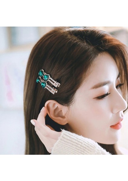 MHM-01-060-14 Vintage Kristal Saç Tokası Tatlı Yapay Elmas Ördek Gagası Klip Koreli Kadın Moda Saç Tokası Takı (Yurt Dışından)