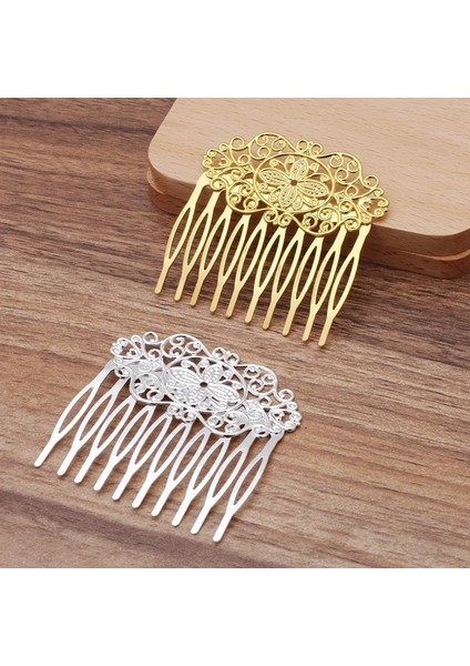 Kc Altın Kaplama 0320 2pcslot 55*60MM Metal Pirinç Telkari 10 Diş Saç Tarak Kadın Saç Takı Aksesuarları Parçaları Tokalar Headdress Takı Kaynağı (Yurt Dışından) fırsatları