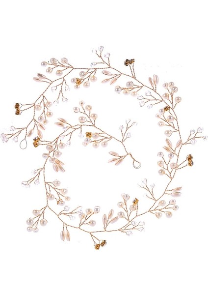 R Batı Düğün Takı Headdress Gelin El Yapımı Düğün Saç Aksesuarları Taç Çiçek Kristal Inci Saç Süsleri Hairwear (Yurt Dışından)
