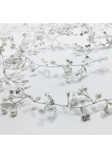 R Batı Düğün Takı Headdress Gelin El Yapımı Düğün Saç Aksesuarları Taç Çiçek Kristal Inci Saç Süsleri Hairwear (Yurt Dışından)