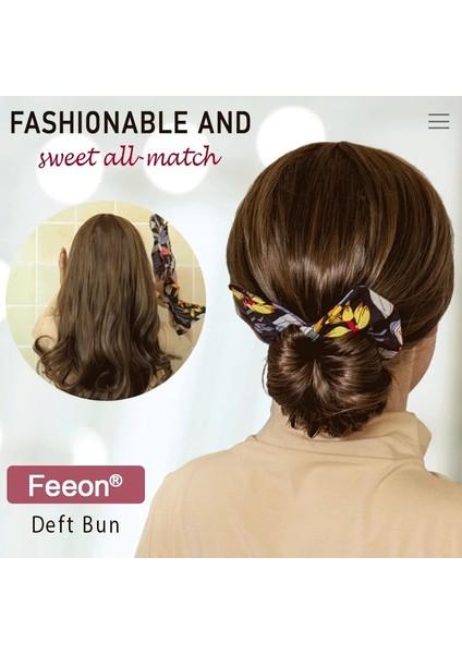 Kremsi Beyaz On® Deft Bun Moda Saç Bantları Kadın Yaz Düğümlü Tel Kafa Bandı Baskı Saç Tokası Örgü Yapıcı Kullanımı Kolay Dıy Aksesuarları (Yurt Dışından) modelleri