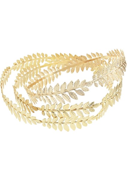 F-0734 Altın Yaprak Taç Defne Tiara Grecian Leaf Geri Başlığı Inci Düğün Tiara Kafa Kadın Saç Taç Gelin Saç Aksesuarları (Yurt Dışından) modelleri