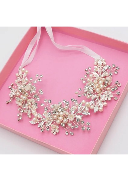 Siyah Çinko Kaplama El Yapımı Romantik Gül Altın Saç Bandı Inci Kurdele Düğün Bantlar Kadınlar Için Gelin Yarışması Baş Adet Tiaras Takı (Yurt Dışından)