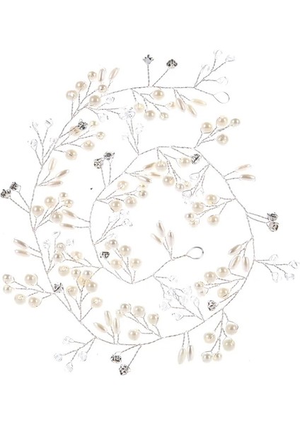 J-1-ALTIN-35CM Batı Düğün Takı Headdress Gelin El Yapımı Düğün Saç Aksesuarları Taç Çiçek Kristal Inci Saç Süsleri Hairwear (Yurt Dışından) fırsatları