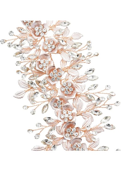 Rog Parlak Kristal Gelin Düğün Baş Parça Gelin Şapkalar Inci Saç Bantları Taçlar Saç Kurdele Çiçek Parti Baş Takı Aksesuarları (Yurt Dışından) fırsatları