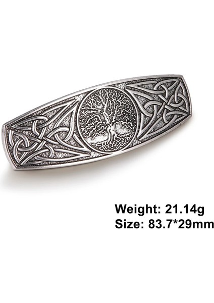 B Antik Şerit Teamer Viking Kadınlar Için Barrette Hayat Ağacı Haireltics Düğüm Saç Klip Vintage Hairwear Aksesuarları Wicca Takı Hediyeler (Yurt Dışından)
