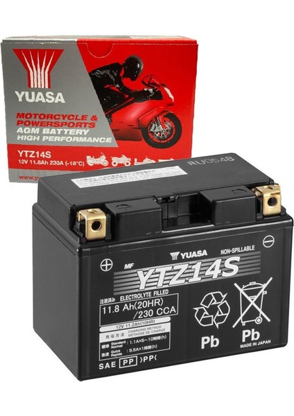- YTZ14S Motosiklet Aküsü