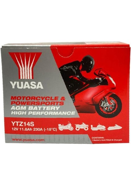 - YTZ14S Motosiklet Aküsü modelleri