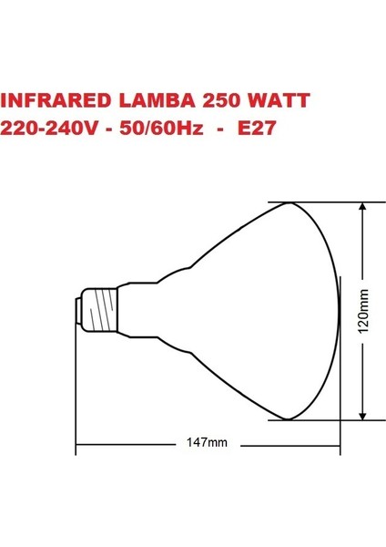 Infrared Isıtıcı Lamba /2 Adet