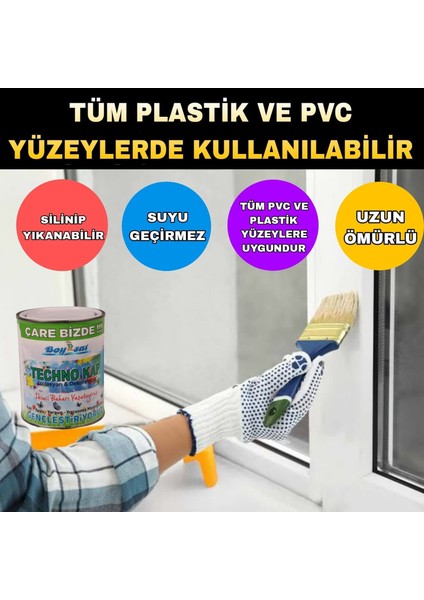 Techno Kap 1 kg Ahşap Osb Sunta Metal Profil Polyester Plastik Pvc Eternit Karo Seramik Mavi Yalıtım