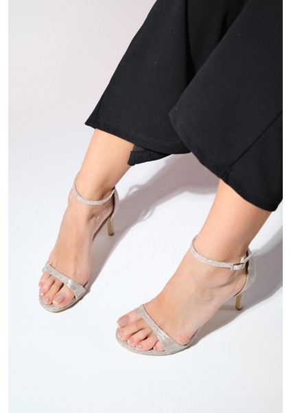 Bern Altın Çizgili Kadın Platform Topuklu Abiye Ayakkabı fiyatları