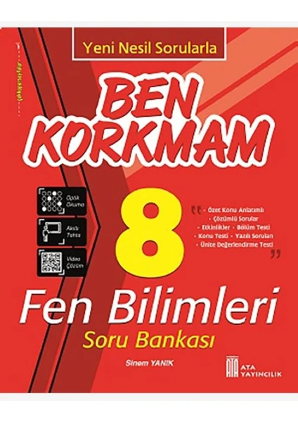 Ata Yayıncılık 8. Sınıf Ben Korkmam Fen Bilimleri