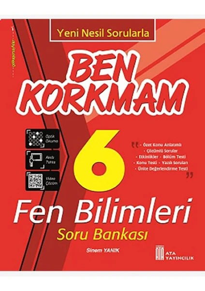 Ata Yayıncılık 6. Sınıf Ben Korkmam Fen Bilimleri