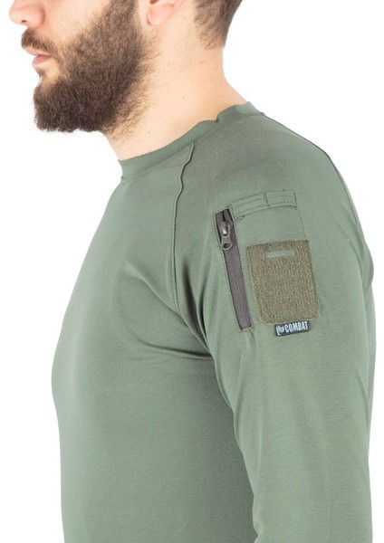 Combat Tactical Bisiklet Yaka Uzun Kollu Taktik Tişört Haki 801 Pike fiyatları