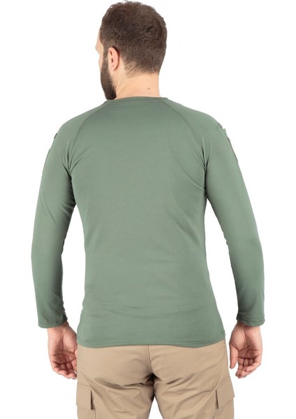 Combat Tactical Bisiklet Yaka Uzun Kollu Taktik Tişört Haki 801 Pike indirimleri