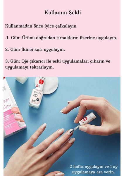 Eveline Maximum Nails Growth Ultra Keratin+ Ipek Tırnak Bakım Ürünü 12 ml