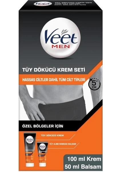 Veet Men Özel Bölgeler İçin Tüy Dökücü Krem Seti 100&50 ml