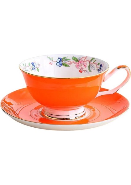 Al-Green Light Luxury Macaron Color Bone China Kahve Fincanı ve Tabağı Seti CC006 (Yurt Dışından)