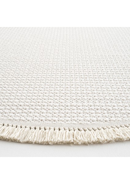 Vera 1451 Krem Halı Kilim Yumuşak Dokulu Salon Halısı Mutfak Antre Yuvarlak Dokuma Makine Halısı