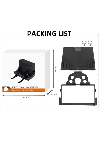 Royal 3 Için Uzaktan Kumanda Hood Rc Pro Güneşlik Mini3 Pro Silikon Blok Işık (Yurt Dışından)