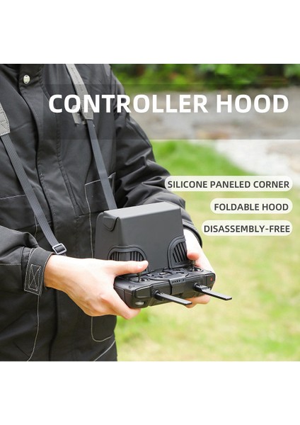 Royal 3 Için Uzaktan Kumanda Hood Rc Pro Güneşlik Mini3 Pro Silikon Blok Işık (Yurt Dışından)