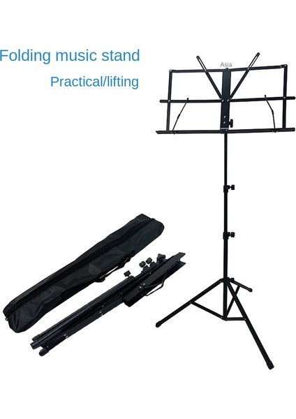 Taşınabilir Müzik Standı 2 In 1 Çift Kullanımlı Katlanır Notalar Standı Masaüstü Kitap Standı Müzik Gitar Parçaları Aksesuar (Yurt Dışından)
