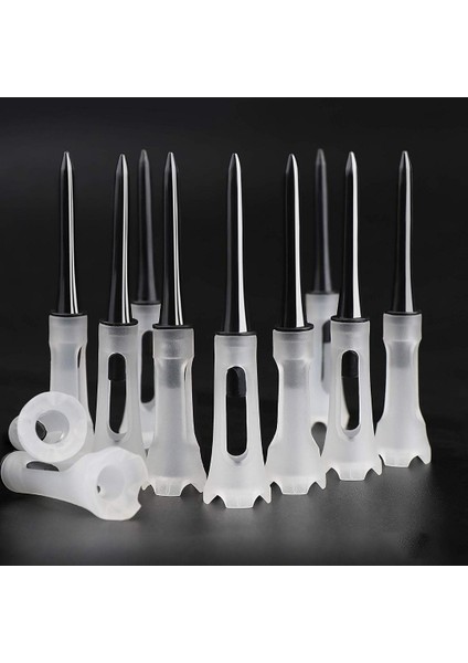 50 Adet Golf Topluğu Çift Katmanlı Plastik Top Tee Yumuşak Düşük Direnç Golf Koltuk Golf Eğitim Aracı Siyah (Yurt Dışından) fırsatları