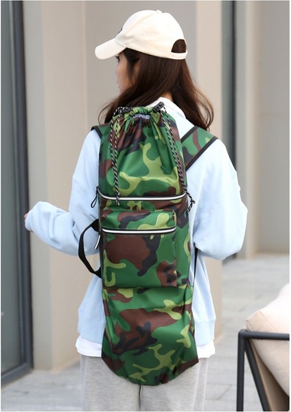 Çift Rocker Kaykay Sırt Çantası Arazi Sörf Tahtası Çantası Longboard Çantası Kaykay Taşıma Çantası Aksesuarları, Haki L (Yurt Dışından) fırsatları