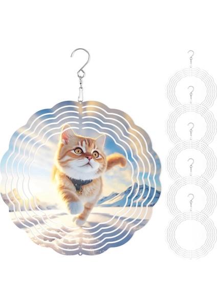 6 Paket 8 Inç Süblimasyon Rüzgar Spinner Boşlukları 3D Rüzgar Spinners Asılı Rüzgar Spinners Kapalı Açık Bahçe Dekorasyon Için (Yurt Dışından)