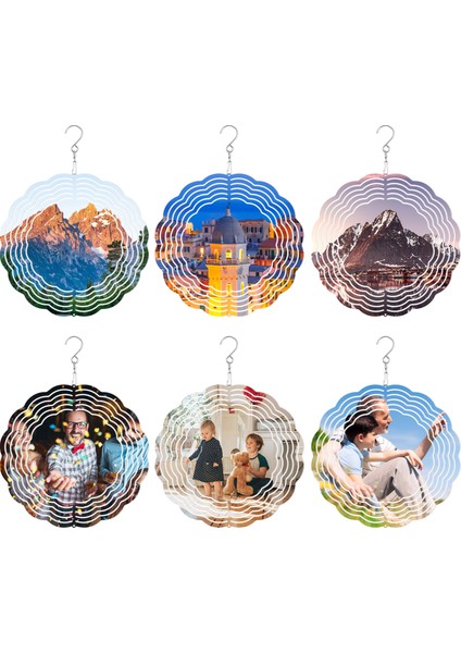 6 Paket 8 Inç Süblimasyon Rüzgar Spinner Boşlukları 3D Rüzgar Spinners Asılı Rüzgar Spinners Kapalı Açık Bahçe Dekorasyon Için (Yurt Dışından) fiyatları
