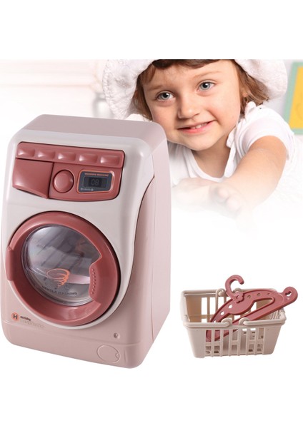 YH129-3SE Ev Simülasyon Elektrikli Çamaşır Makinesi Çocuk Küçük Mutfak Oyuncaklar Erkek ve Kız Seti (Yurt Dışından)
