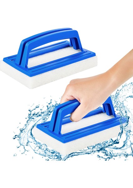 2 Paket El-Havuz Ovma Fırçası, Ovma Ovma Sünger Pedi Temizlik Scrubber, Mutfak, Banyo Küveti, Duş Fayansı (Yurt Dışından)