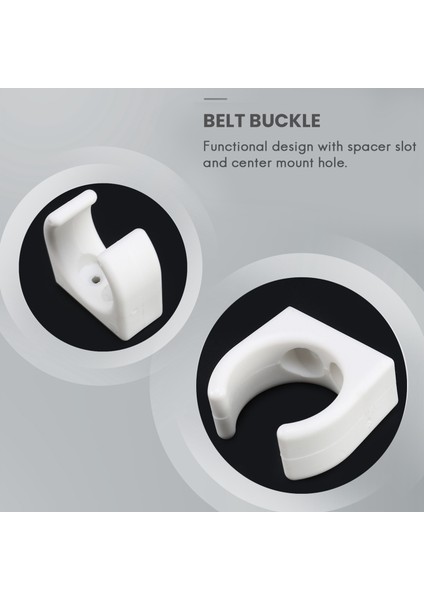2 Adet Naylon Merdiven Klipsi Tekne Kanca Klipsi Boyut 1-1/4 Inç Çap Set Başına Uv Deniz Aksesuarları Yat Tekne, Beyaz (Yurt Dışından)