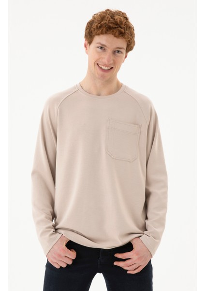 Erkek Bej Sweatshirt 50270814-VR011