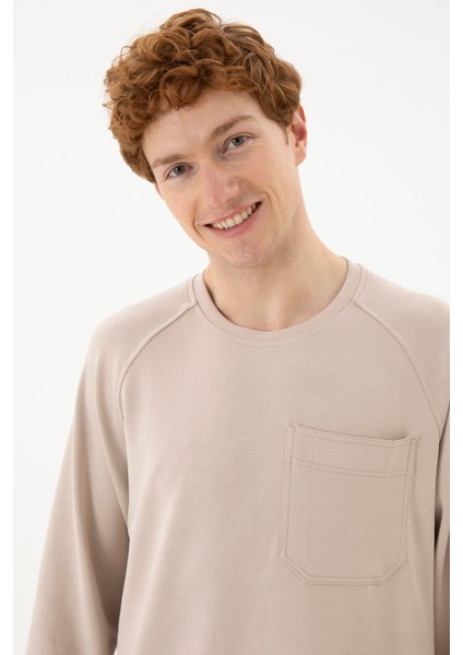Erkek Bej Sweatshirt 50270814-VR011 fiyatları