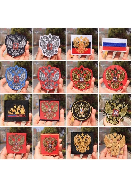 N6-BT0522 Stili Rus Bayrağının Farklı Stilleri Ulusal Amblem Yamaları Ince Ceket Üzerinde Demir Kartal Nakış Giyim Aksesuarları Biker Yamaları (Yurt Dışından) fiyatları
