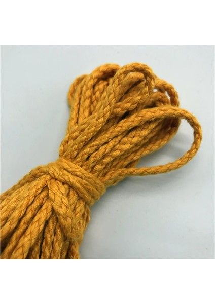 Turuncu Tarzı 5 Yards 6mm Pamuk Halat El Sanatları Dekoratif Bükülmüş Kordon Halat El Yapımı Dekorasyon Için Dıy Kordon Ficelles Couleurs Iplik Kordon (Yurt Dışından)