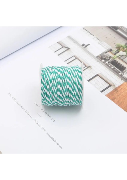 Yeşil Stil 10MROLL 100% Çift Renk Pamuk Kordon Halat Bükülmüş El Sanatları Makrome Dize Iplik Dıy El Sanatları Ev Tekstili Düğün Dekor Malzemeleri (Yurt Dışından)