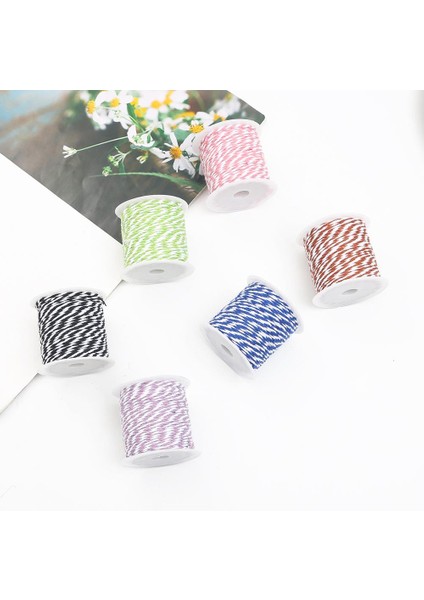 Yeşil Stil 10MROLL 100% Çift Renk Pamuk Kordon Halat Bükülmüş El Sanatları Makrome Dize Iplik Dıy El Sanatları Ev Tekstili Düğün Dekor Malzemeleri (Yurt Dışından) indirimleri